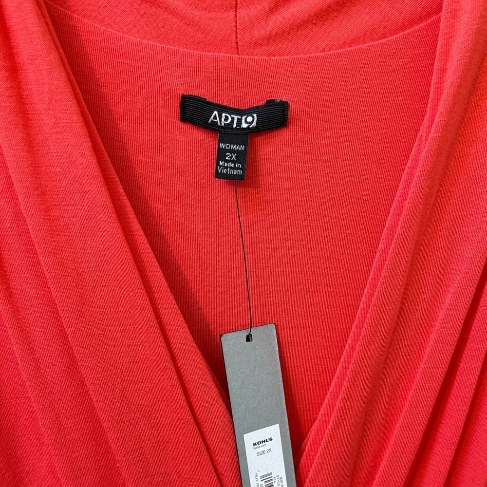 Apt. 9 Women's Vibrant Coral Maxi Dress - Picture 3 of 8